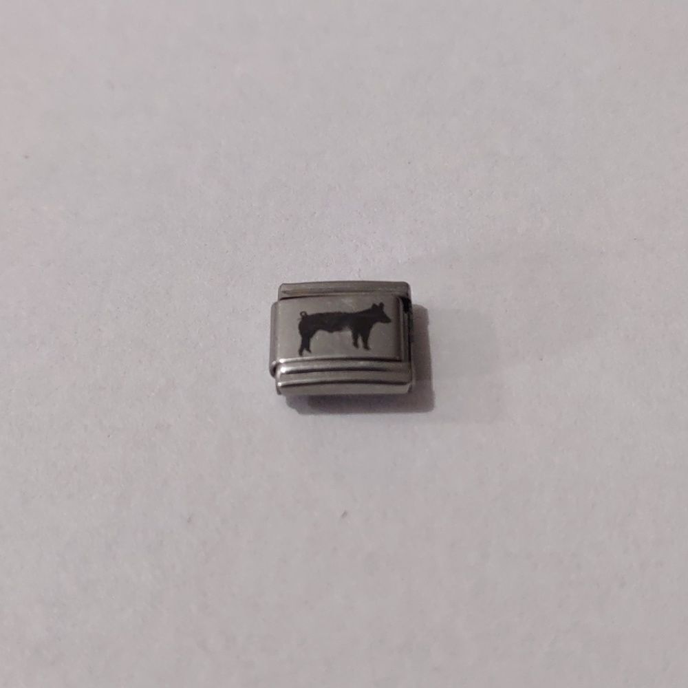 Dog Italian Link Stainless Steel Charm‎